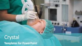  Presentation with mask nurse - Amazing theme having nurse putting an oxygen mask backdrop and a  colored foreground