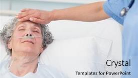  Presentation with nurse - Slides enhanced with nurse putting her hand background and a sky blue colored foreground