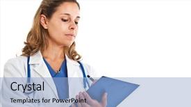  Presentation with jimmy history - Colorful presentation theme enhanced with nurse reading a case history backdrop and a light blue colored foreground