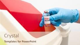  Presentation with vaccine - Beautiful slide set featuring nurse-throw-away-bottle backdrop and a  colored foreground