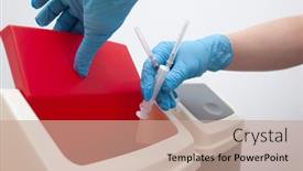  Presentation with nursing to nurse communication - Amazing presentation design having nurse-throw-away-used-syringe backdrop and a  colored foreground