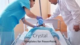  Presentation with control valve - Beautiful presentation featuring nurse-using-bag-valve-mask backdrop and a light blue colored foreground