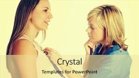  Presentation with nurse and patient - Slide deck enhanced with nurse using stethoscope on patient background and a blonde colored foreground