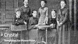  Presentation with fire women - Presentation design consisting of nurse vintage - first women doctors in russia background and a gray colored foreground