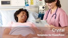  Presentation with nurse - PPT theme consisting of my time action goal inspiration minute success concept background and a light gray colored foreground