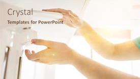  Presentation with hospital - Amazing presentation theme having nurse-washing-her-hands backdrop and a lemonade colored foreground