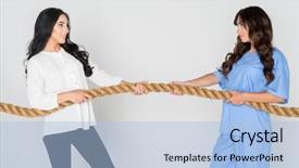  Presentation with nurse - Audience pleasing presentation theme consisting of nurse who is working her backdrop and a light blue colored foreground