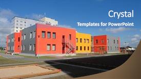  Presentation with nursery - Colorful PPT theme enhanced with nursery school backdrop and a teal colored foreground