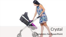  Presentation with mom baby - Colorful presentation enhanced with nurses design - happy mom with her baby backdrop and a white colored foreground