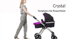  Presentation with mom baby - PPT theme featuring nurses design - happy mom with her baby background and a white colored foreground