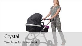  Presentation with mom baby - Slides featuring nurses design - happy mom with her baby background and a light gray colored foreground