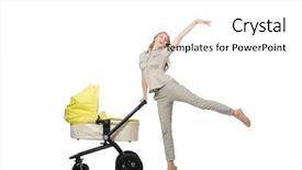  Presentation with white and black woman climbing ladders - PPT layouts with nurses design - woman with pram isolated background and a white colored foreground