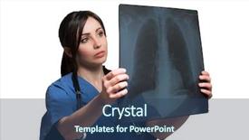 Presentation with lung - Beautiful PPT layouts featuring doctor examining a lung radiography backdrop and a ocean colored foreground