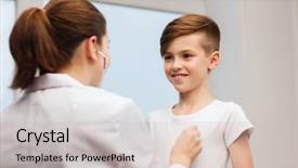  Presentation with child health care - Slides enhanced with children cardiology - medicine health care and people background and a  colored foreground