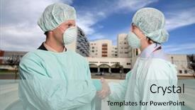  Presentation with nurses - Audience pleasing slides consisting of nurses over white background studio backdrop and a lemonade colored foreground