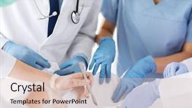  Presentation with healthcare - Presentation design enhanced with nurses studying - healthcare and medical - young background and a lemonade colored foreground