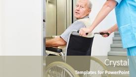  Presentation with nursing - Slide set having nursing-a-senior-man background and a mint green colored foreground