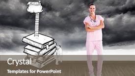  Presentation with career - Amazing PPT theme having nursing career - composite image of isolated beautiful backdrop and a gray colored foreground