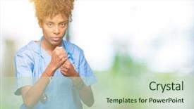  Presentation with children doctor african - Theme having nursing conflict - young african american doctor woman background and a  colored foreground