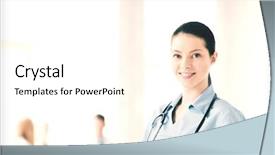  Presentation with female doctor - Amazing presentation having nursing education - attractive female doctor or nurse backdrop and a white colored foreground