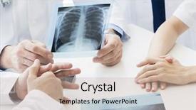  Presentation with x ray lung - Amazing presentation theme having nursing education - group of doctors look backdrop and a soft green colored foreground