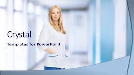  Presentation with medical mhealth healthcare concept - Presentation theme consisting of nursing education - healthcare and medical concept background and a sky blue colored foreground