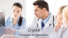  Presentation with team group - Presentation design featuring nursing education - healthcare and medicine concept background and a light blue colored foreground