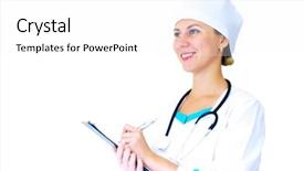  Presentation with medical error gavel and stethoscope - Presentation with nursing education hospital - smiling medical doctor with stethoscope background and a white colored foreground