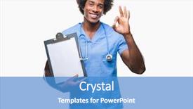  Presentation with afro - Slide deck with nursing excellence - afro american surgeon doctor holding background and a teal colored foreground