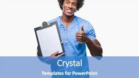 Presentation with afro - Amazing PPT layouts having nursing excellence - afro american surgeon doctor holding backdrop and a teal colored foreground