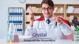  Presentation with doctor in hospital health insurance related icons healthcare person saving medical - PPT theme having nursing hero - superhero doctor working background and a lemonade colored foreground