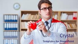  Presentation with superhero - Beautiful presentation featuring nursing hero - superhero doctor working backdrop and a  colored foreground