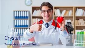 Presentation with superhero - PPT theme having nursing hero - superhero doctor working background and a  colored foreground