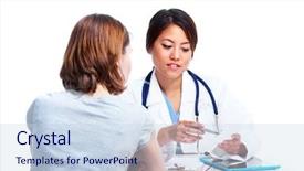  Presentation with chinese medical - Audience pleasing theme consisting of nursing isolation - chinese medical doctor woman backdrop and a sky blue colored foreground