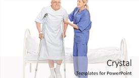  Presentation with female - Amazing presentation design having nursing isolation - full length portrait backdrop and a white colored foreground