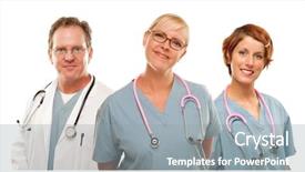  Presentation with nursing - Cool new presentation theme with nursing isolation - group of doctors or nurses backdrop and a  colored foreground