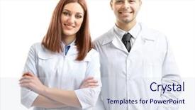  Presentation with medical - PPT theme having nursing isolation - medical workers isolated on white background and a sky blue colored foreground