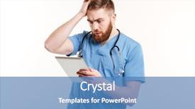  Presentation with nursing - Slides with nursing isolation - portrait of a surprised young background and a teal colored foreground