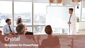  Presentation with staff - Beautiful PPT layouts featuring nursing managment - doctor making presentation to medical backdrop and a tawny brown colored foreground