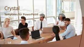  Presentation with staff meeting - PPT layouts featuring nursing managment - group of medical staff meeting background and a cream colored foreground