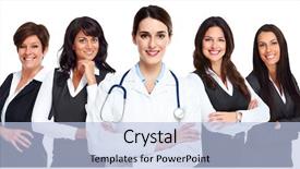  Presentation with nursing - Amazing presentation having nursing managment - group of smiling business people backdrop and a light blue colored foreground