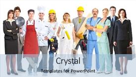  Presentation with team group - Audience pleasing presentation design consisting of nursing managment - group of workers people business backdrop and a light blue colored foreground