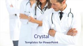  Presentation with nurses - PPT layouts consisting of nursing managment - team of doctors and nurses background and a sky blue colored foreground