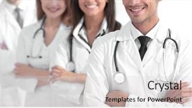  Presentation with team work nursing - Theme consisting of nursing managment - team of doctors and nurses background and a light gray colored foreground