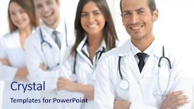  Presentation with nurses - Cool new theme with nursing managment - team of doctors and nurses backdrop and a sky blue colored foreground