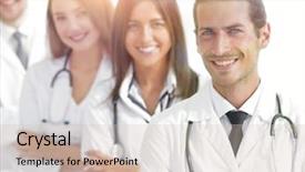  Presentation with team work nursing - PPT theme having nursing managment - team of doctors and nurses background and a soft green colored foreground