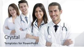  Presentation with team work nursing - PPT theme with nursing managment - team of doctors and nurses background and a  colored foreground