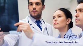  Presentation with clinic - Theme featuring nursing mentor - clinic people healthcare and medicine background and a sky blue colored foreground