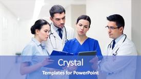  Presentation with clinic - Theme consisting of nursing mentor - clinic people healthcare and medicine background and a teal colored foreground