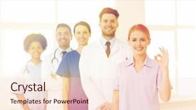  Presentation with international - PPT layouts with nursing mentor - international profession people and medicine background and a lemonade colored foreground